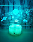 Solar System 3D Optical Illusion Lamp - Universe Space Galaxy Night Light to make your Kids feel wonderful.