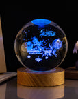 Milky Way Solar System Rain Cloud Astronaut Glowing Crystal Ball Night Light