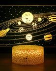 Solar System 3D Optical Illusion Lamp - Universe Space Galaxy Night Light to make your Kids feel wonderful.