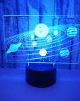 Solar System 3D Optical Illusion Lamp - Universe Space Galaxy Night Light to make your Kids feel wonderful.