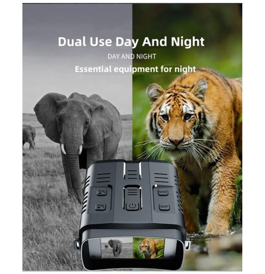 4K Night Vision Binoculars: Explore the Darkness in Stunning Clarity with 10x Digital Zoom, 800m Range, and Built-in WiFi Video Recording!