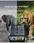 4K Night Vision Binoculars: Explore the Darkness in Stunning Clarity with 10x Digital Zoom, 800m Range, and Built-in WiFi Video Recording!