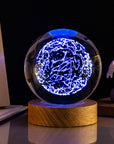 Milky Way Solar System Rain Cloud Astronaut Glowing Crystal Ball Night Light