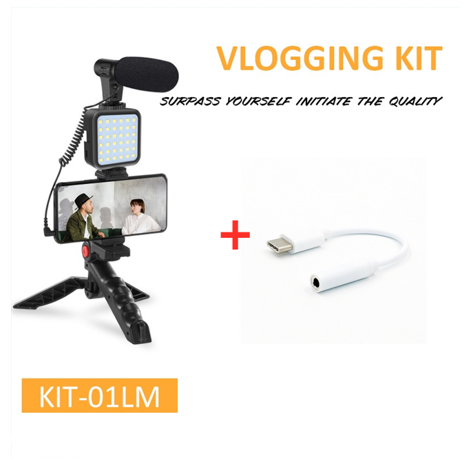 "Enhance Your Content Creation with the Ultimate YouTube Starter Kit: High-Quality Microphone, Wireless Remote, Adjustable Tripod, and LED Lighting for Stunning Videos!"