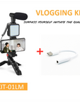 "Enhance Your Content Creation with the Ultimate YouTube Starter Kit: High-Quality Microphone, Wireless Remote, Adjustable Tripod, and LED Lighting for Stunning Videos!"