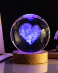 Milky Way Solar System Rain Cloud Astronaut Glowing Crystal Ball Night Light