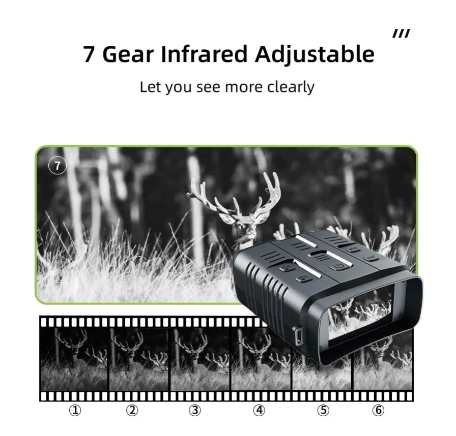 4K Night Vision Binoculars: Explore the Darkness in Stunning Clarity with 10x Digital Zoom, 800m Range, and Built-in WiFi Video Recording!
