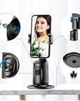 "Revolutionize Your Videos: 360° Auto Face Tracking AI Intelligence Smart Robot Stabilizer with Rechargeable Battery!"