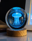 Milky Way Solar System Rain Cloud Astronaut Glowing Crystal Ball Night Light