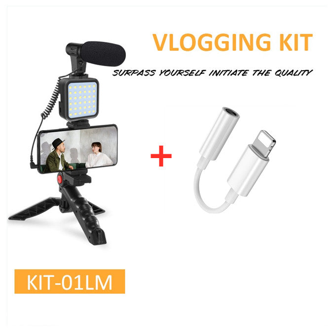 "Enhance Your Content Creation with the Ultimate YouTube Starter Kit: High-Quality Microphone, Wireless Remote, Adjustable Tripod, and LED Lighting for Stunning Videos!"
