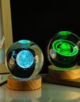 Milky Way Solar System Rain Cloud Astronaut Glowing Crystal Ball Night Light