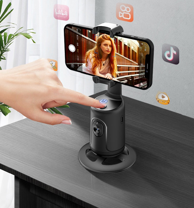 "Revolutionize Your Videos: 360° Auto Face Tracking AI Intelligence Smart Robot Stabilizer with Rechargeable Battery!"