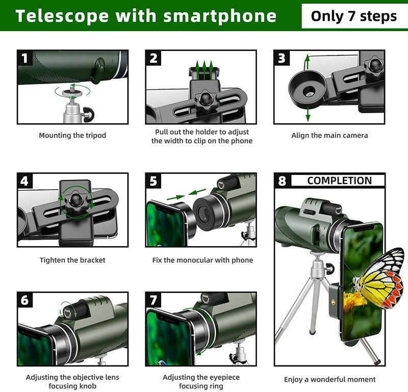 40x60 HD Monocular For Adults