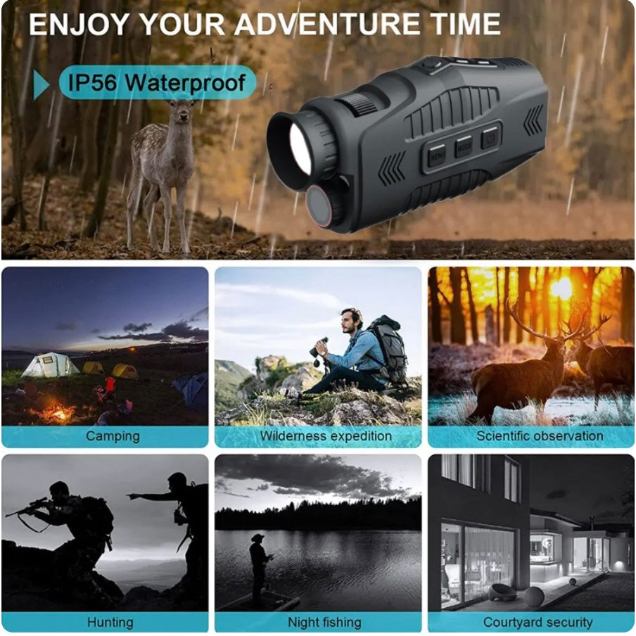 1080P Hd Infrared Night Vision Monocular Photo/Video 5X Zoom 300M For Hunting and Camping Observation