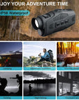 1080P Hd Infrared Night Vision Monocular Photo/Video 5X Zoom 300M For Hunting and Camping Observation