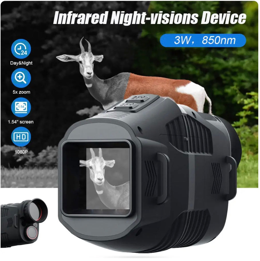 1080P Hd Infrared Night Vision Monocular Photo/Video 5X Zoom 300M For Hunting and Camping Observation