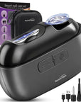 Horizon Optix Smart Nail Care Set in Gray with EVA case, manual clipper and charging cable