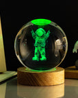 Milky Way Solar System Rain Cloud Astronaut Glowing Crystal Ball Night Light