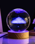 Milky Way Solar System Rain Cloud Astronaut Glowing Crystal Ball Night Light