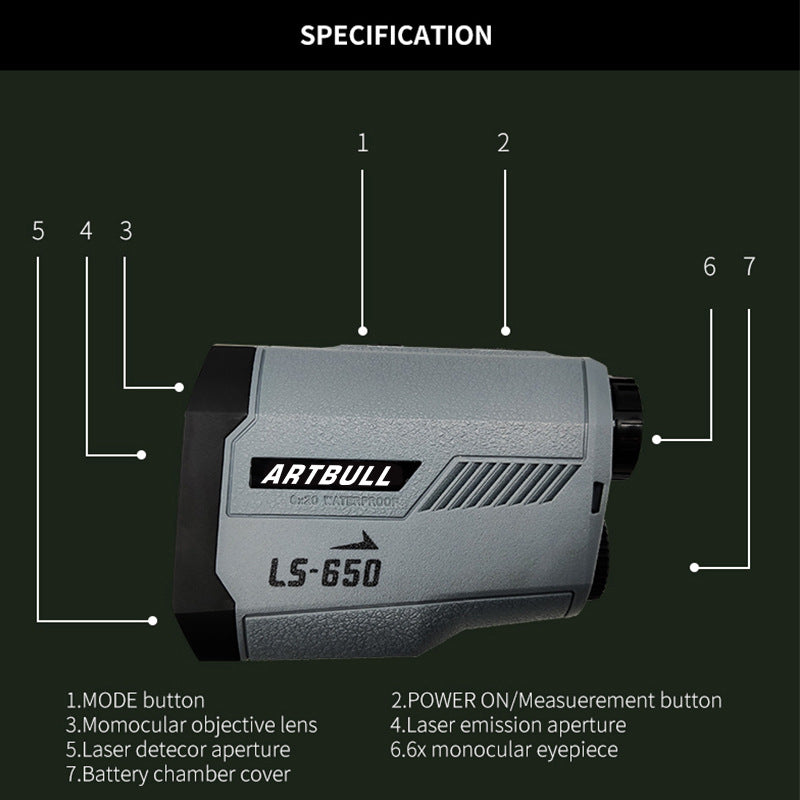 Laser Rangefinder 650m/1000m Height Measurement for Golf, Hunting and Shooting