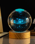 Milky Way Solar System Rain Cloud Astronaut Glowing Crystal Ball Night Light