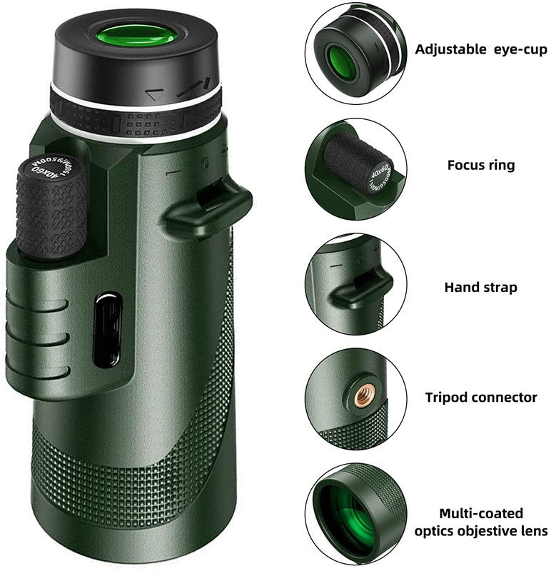 40x60 HD Monocular For Adults