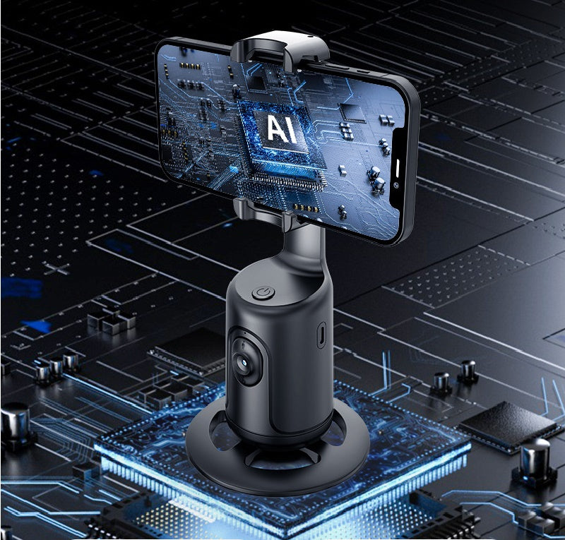 "Revolutionize Your Videos: 360° Auto Face Tracking AI Intelligence Smart Robot Stabilizer with Rechargeable Battery!"