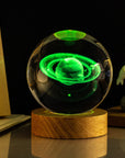 Milky Way Solar System Rain Cloud Astronaut Glowing Crystal Ball Night Light