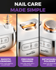 Horizon Optix Smart Nail Care Set – Cordless Electric Nail Clipper, Grinder & Buffer with Case